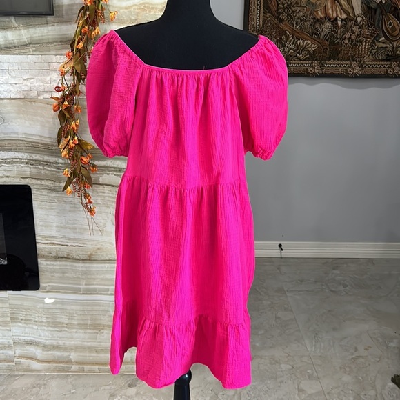 Universal‎ Thread pink ruffle dress size large - Picture 4 of 8
